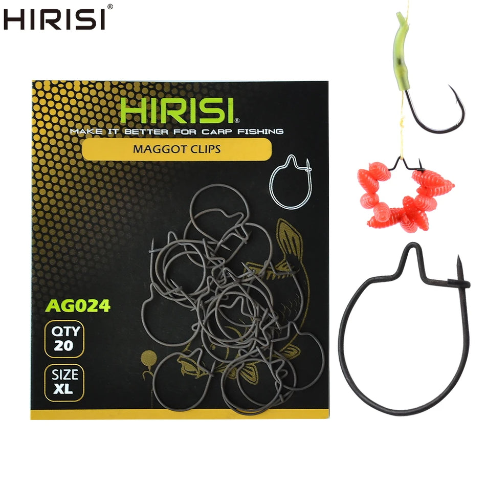 20Pcs Sada Klipov na Larvy pre Rybárčenie na Kapry Štyri Veľkosti K Dispozícii