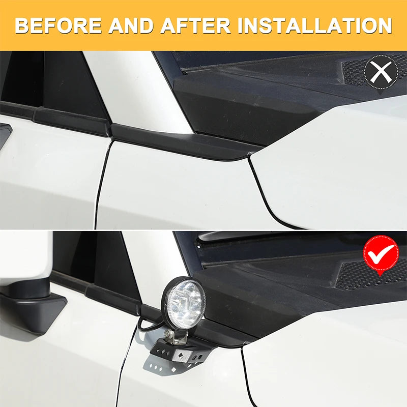 Suporte de Farol de Busca LED para Pilar A do Toyota Prado LC250