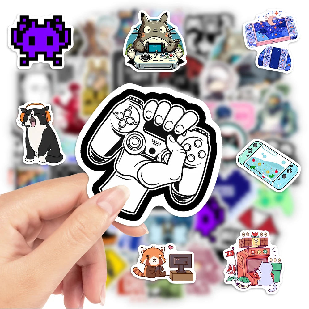 Cartoon Video Game Stickers - Fun DIY Decals for Kids and Adults