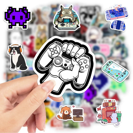 Cartoon Video Game Stickers - Fun DIY Decals for Kids and Adults