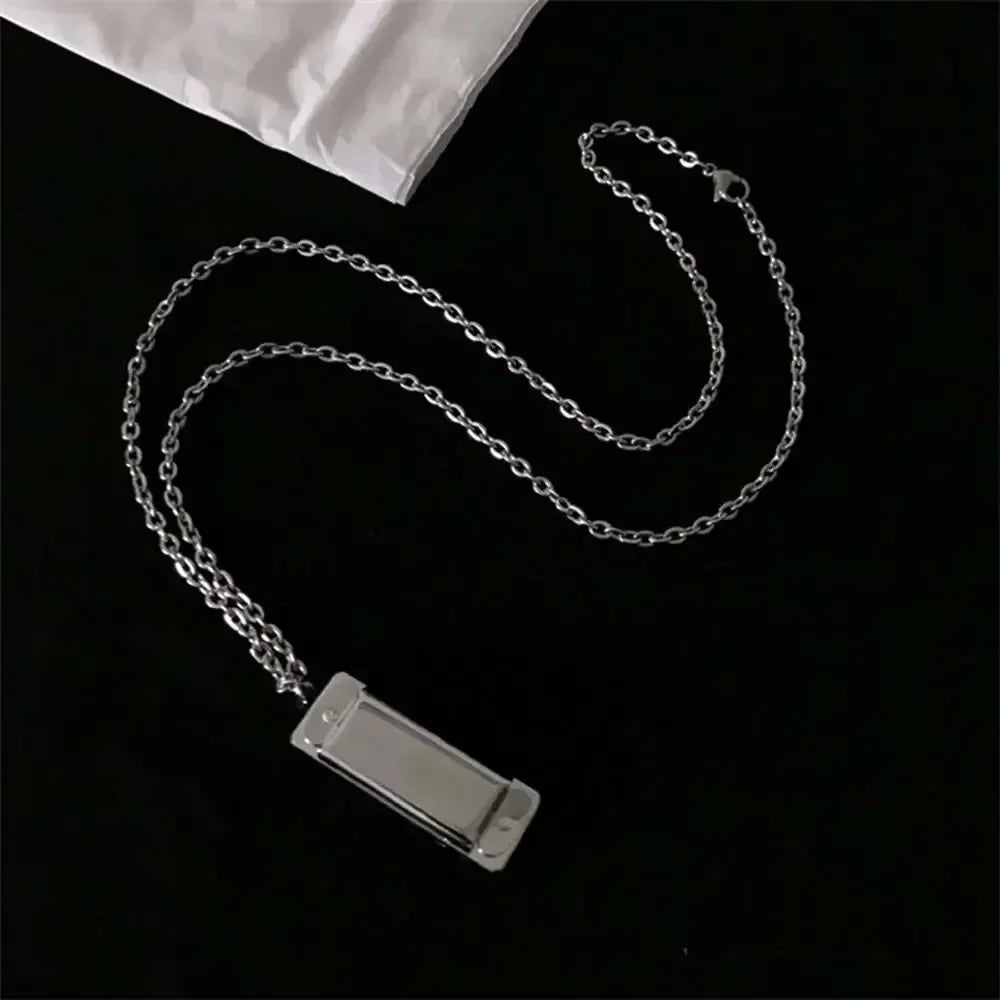 Mini Harmonica Necklace &ndash; Unisex Niche Design Pendant Harmonica Necklace