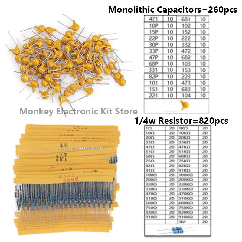 1818pcs Electronic Components DIY Kit &ndash; Comprehensive Versatility for Electronics Projects