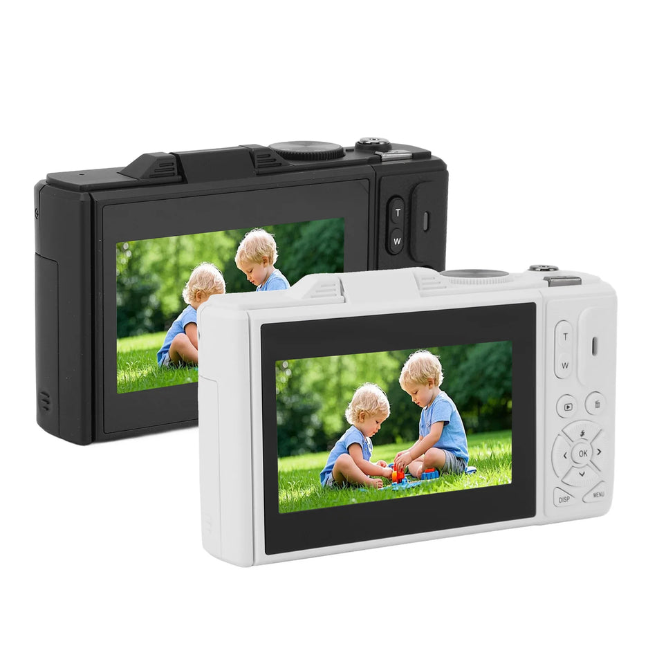 Câmera Mirrorless Retro 5K 75MP 18X Zoom com Estabilização