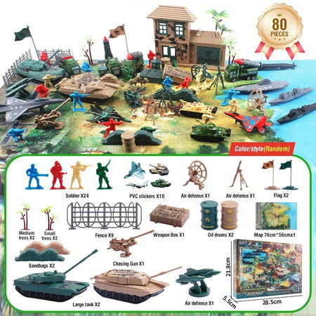 Military Action Figures Scene Map Kit &ndash; Educational Playset ME-80F