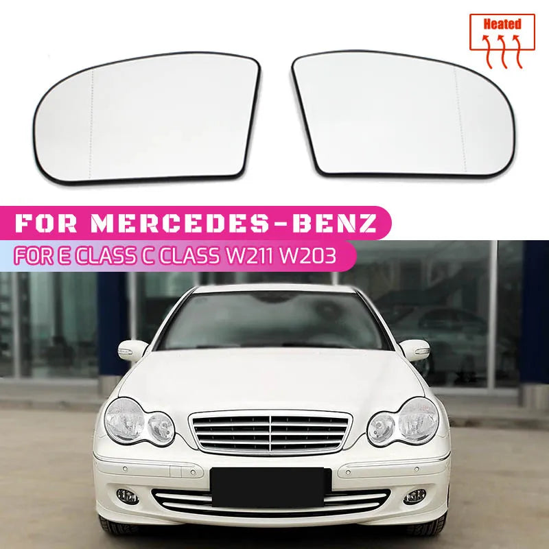 Heated Wing Mirror Glass for Mercedes E Class W211 W203