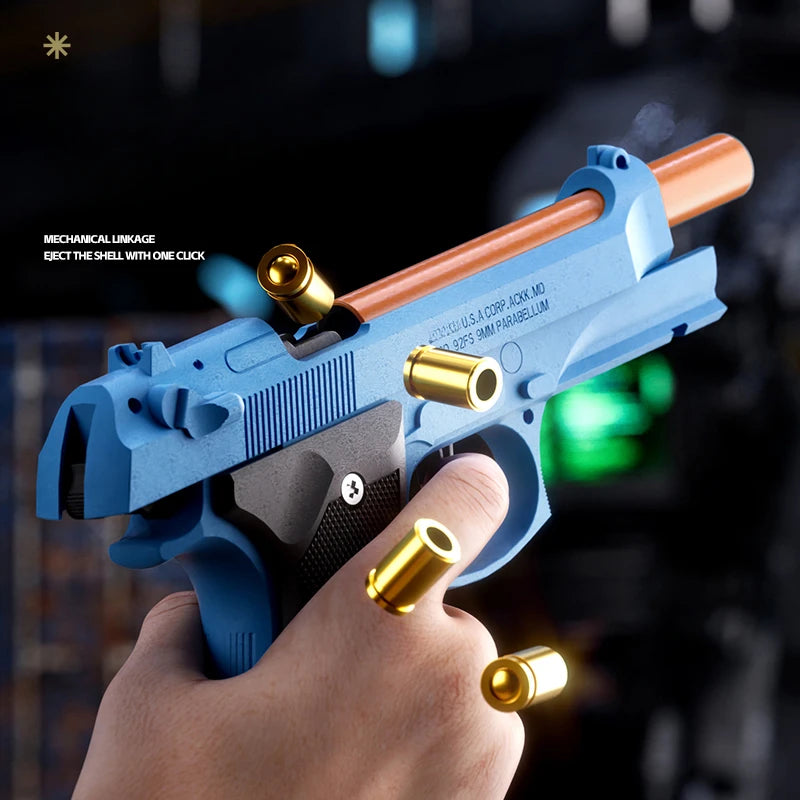 Continuous Shooting M9A3 Airsoft Pistol Shell Eject Empty Hanging Launcher Toy Gun Christmas Gift For Boys Adults