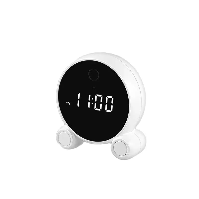 Tuya Wifi Alarm Clock Camera &ndash; HD Night Vision Motion Detection White Add 64GB