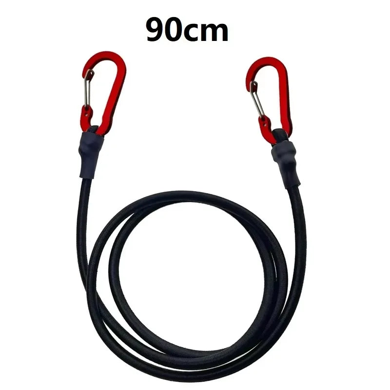 Heavy Duty Bungee Cord with Carabiner Hooks for Versatile Outdoor Use 90cm
