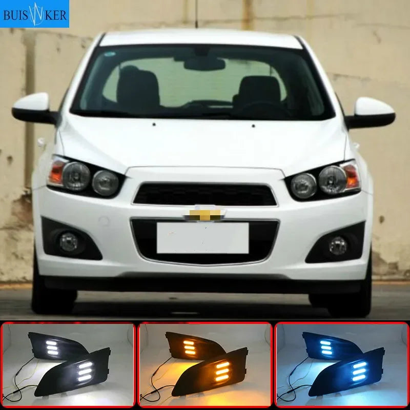 LED DRL met richtingaanwijzer voor Chevy Aveo Sonic 2011 2013