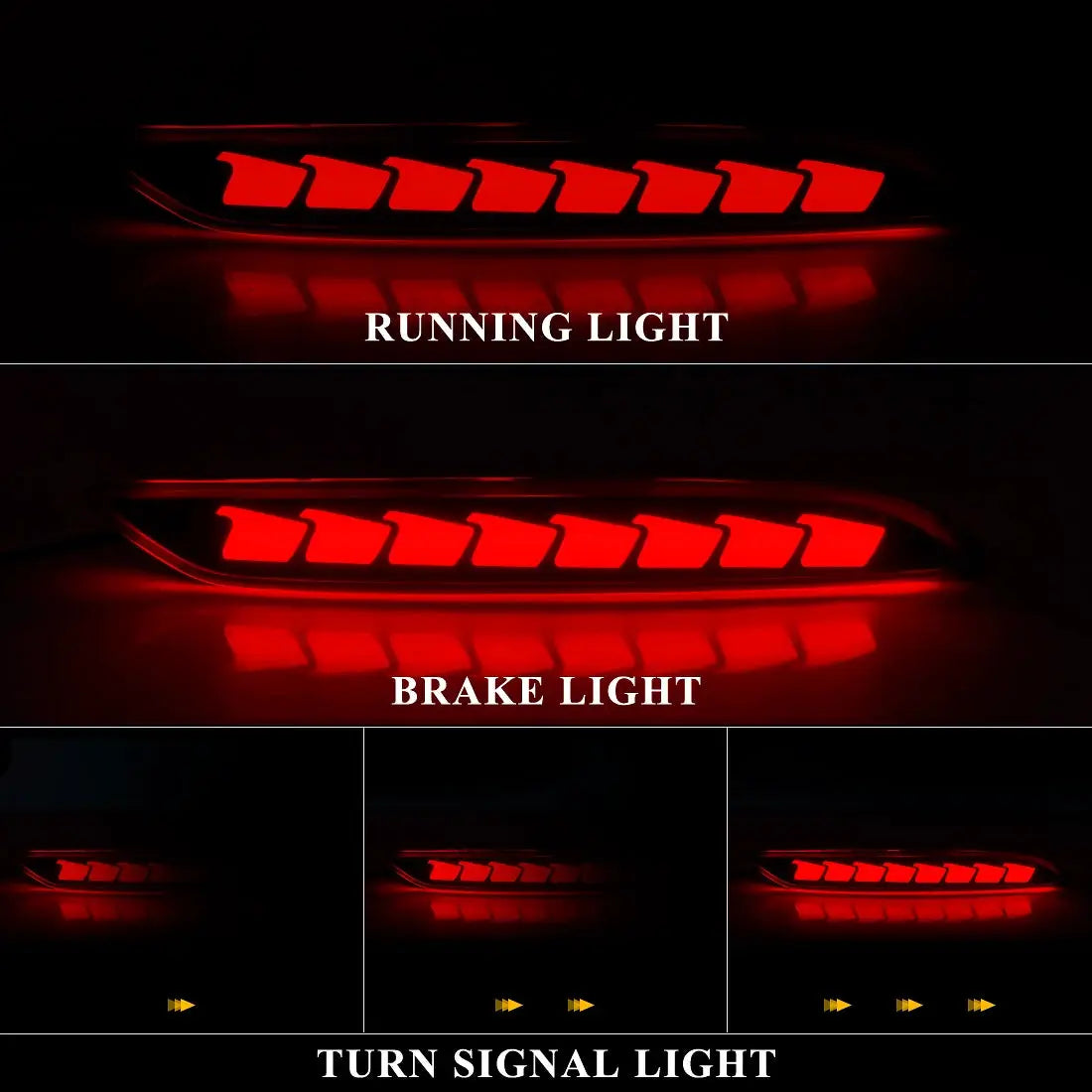 LED Rear Bumper Reflector Light For Chevrolet Cavalier 2020 2021 2022 Brake Warning Dynamic Turn Signal Lamp Car Accessories 12V by InterCyprus Trading Ltd