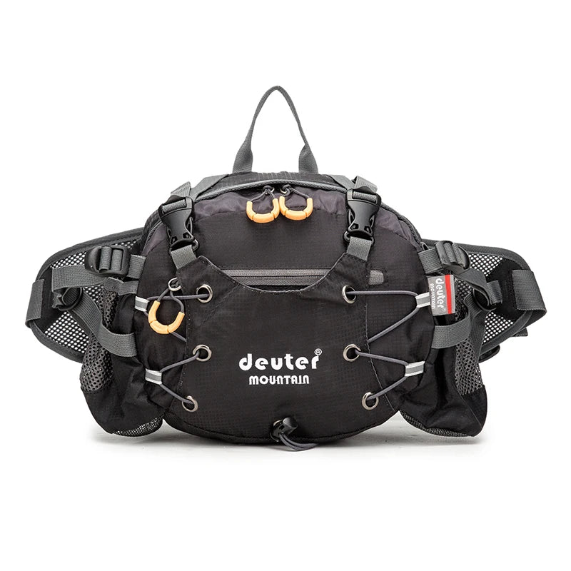 Camping Waist Chest Bag - Lightweight Nylon Travel Pack Black