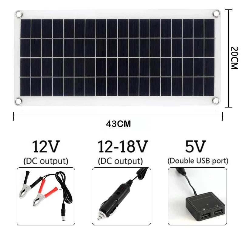 1000W Solar Panel DC 12V-18V &ndash; Dual USB Power Bank Outdoor