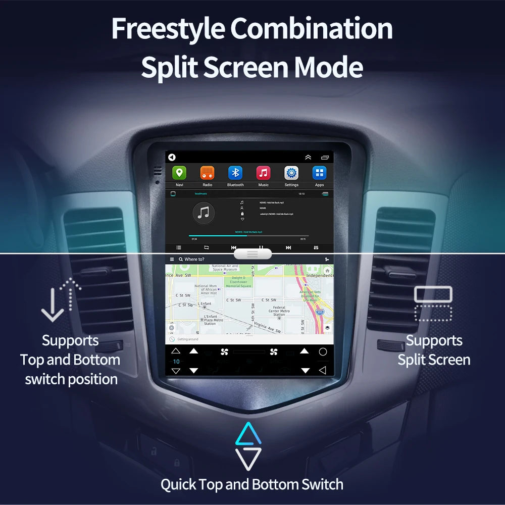 9.7 Inch Car Radio CarPlay Android Auto - Chevy Cruze GPS