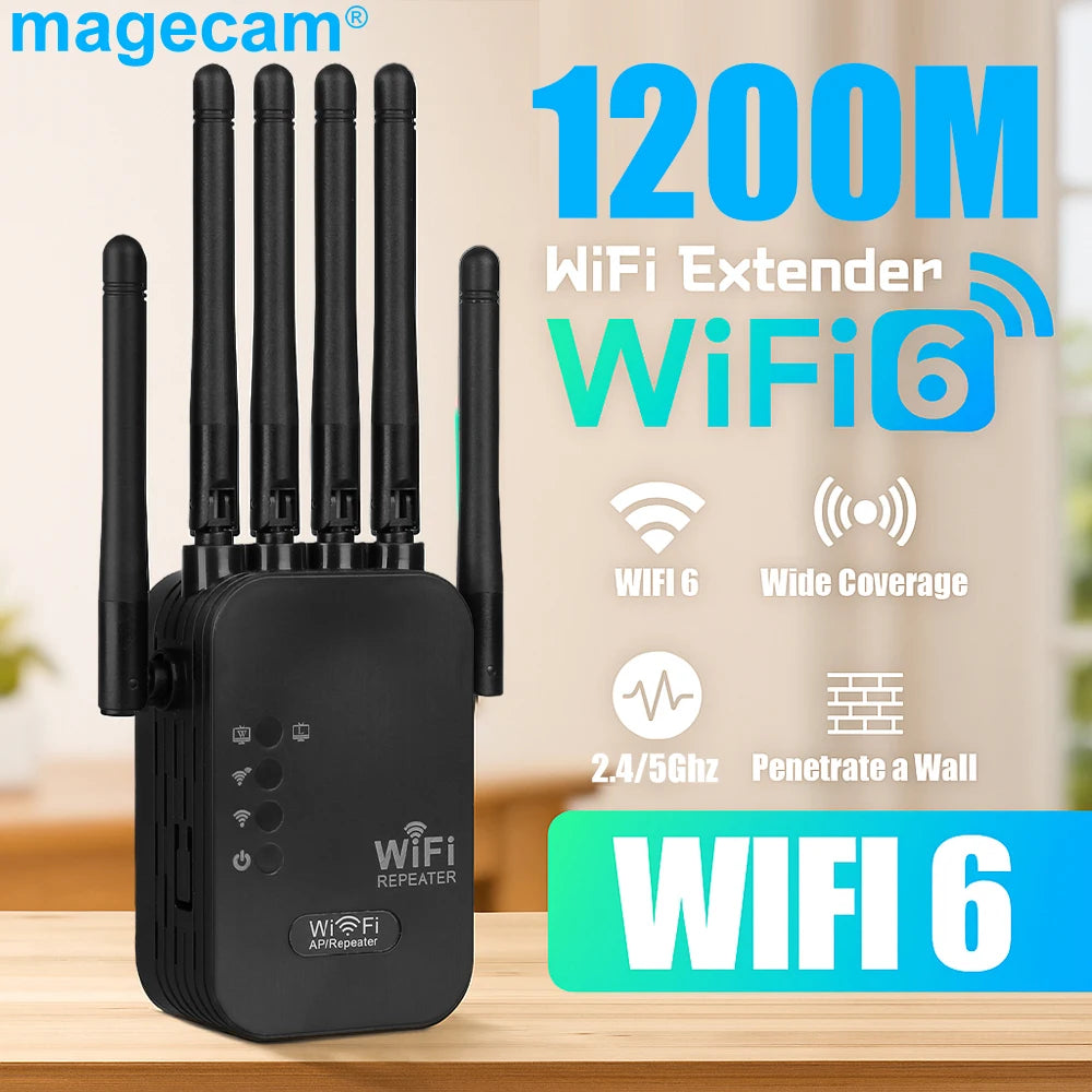 Magecam 2.4G/5GHz WiFi Extender &ndash; Fast 1200Mbps Signal