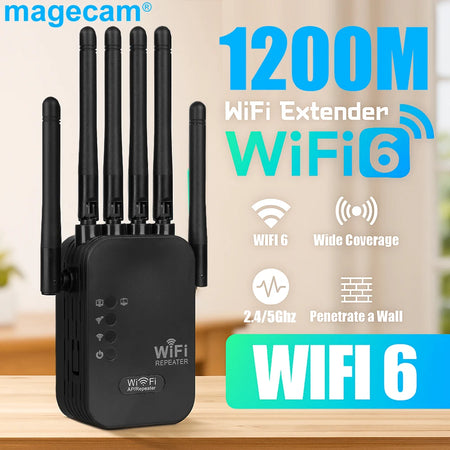 Magecam 2.4G/5GHz WiFi Extender &ndash; Fast 1200Mbps Signal