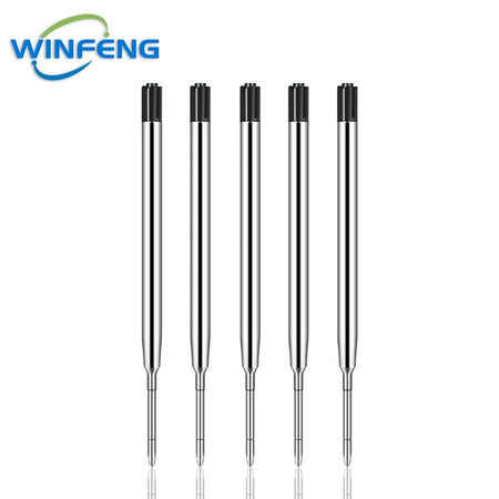 Bolt Action Titanium Alloy Tactical Pen &ndash; Glass Breaker 5Pcs Black Refills