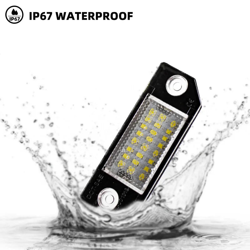 2Stuks Ford Focus LED Nummerplaat Licht 6000K Wit MK2