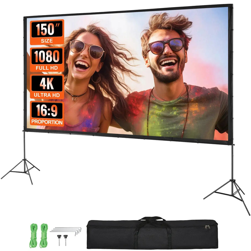 150 Inch Projection Screen With Stand 16x9 4K HD 150 inch Tripods / Poland