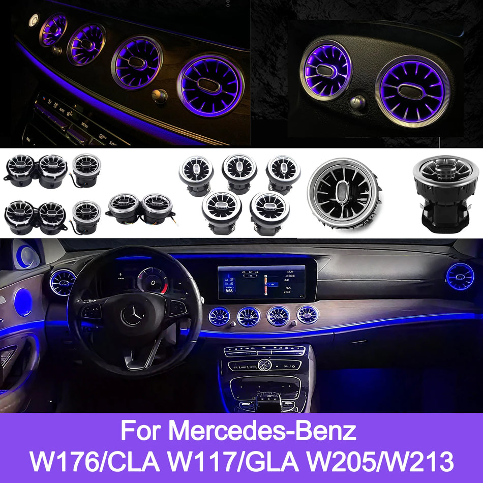 Lampa LED ambientală pentru ventilație cu duză de turbină Mercedes-Benz W213 W205 X253