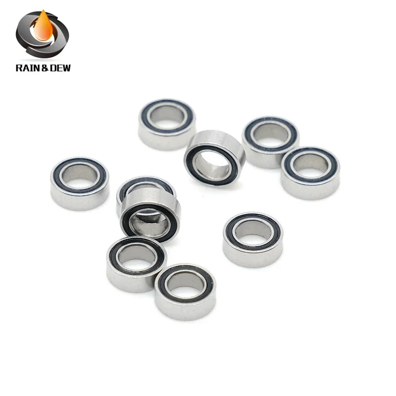 10pcs ABEC-7 Stainless Steel Bearings for Fishing Reels - SMR74-2RS 4x7x2.5mm