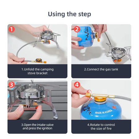 3000W Camping Gas Stove - Ultra High Heat Output Quick Boil