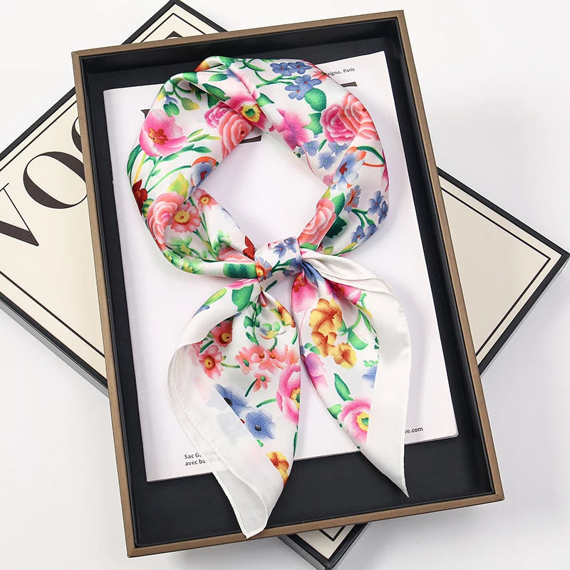 2024 Luxury Square Silk Scarf &ndash; Versatile Fashion Accessory JNC696-01