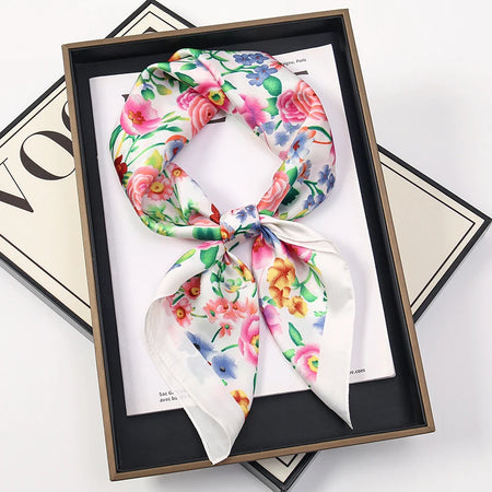 2024 Luxury Square Silk Scarf &ndash; Versatile Fashion Accessory JNC696-01