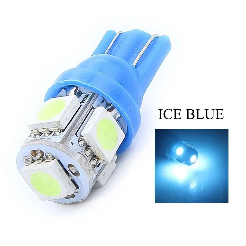 KEVANLY T10 LED Signal Light &ndash; Bright Ice Blue 6000K Illumination Ice Blue / 10pcs