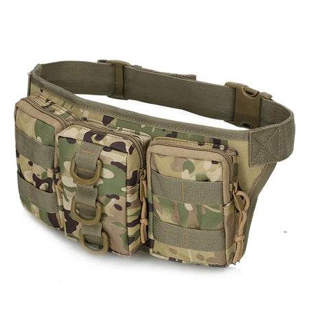 Triple Small Waist Bag Camouflage - Durable Waterproof