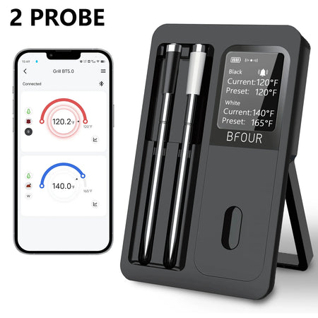 Wireless Bluetooth Meat Thermometer &ndash; IP67 Waterproof 2 Probe BF-40