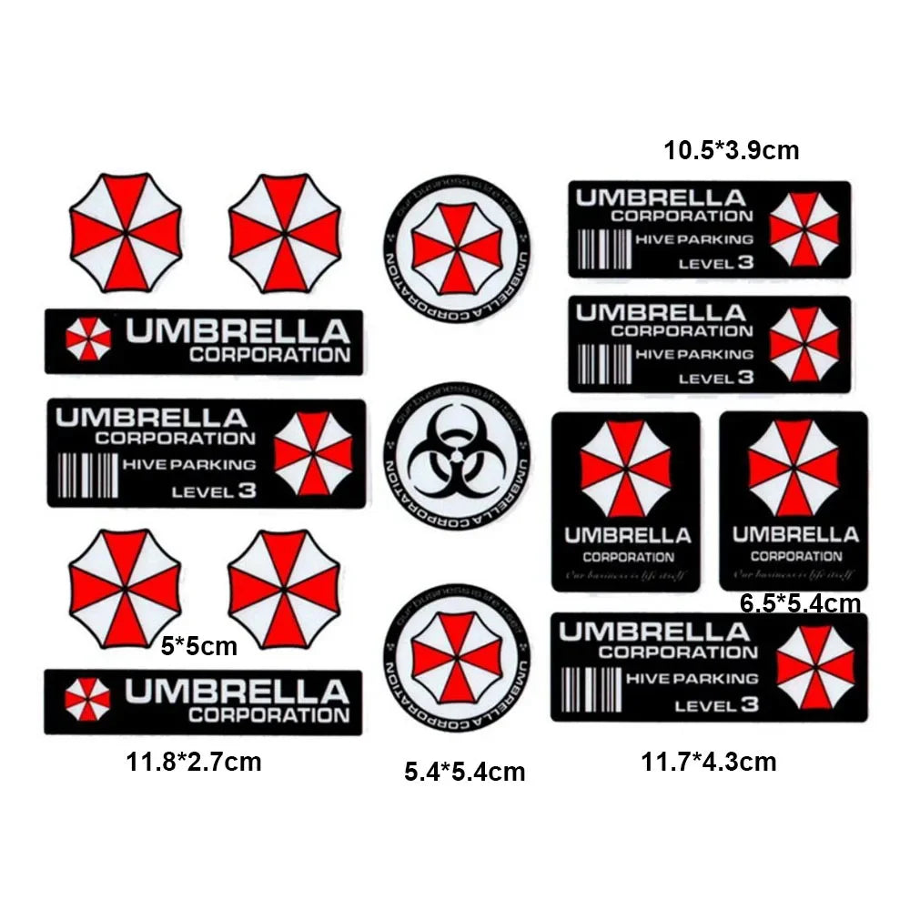 Reflective Resident Evil Umbrella Decals for Motorcycles &amp; Helmets A1