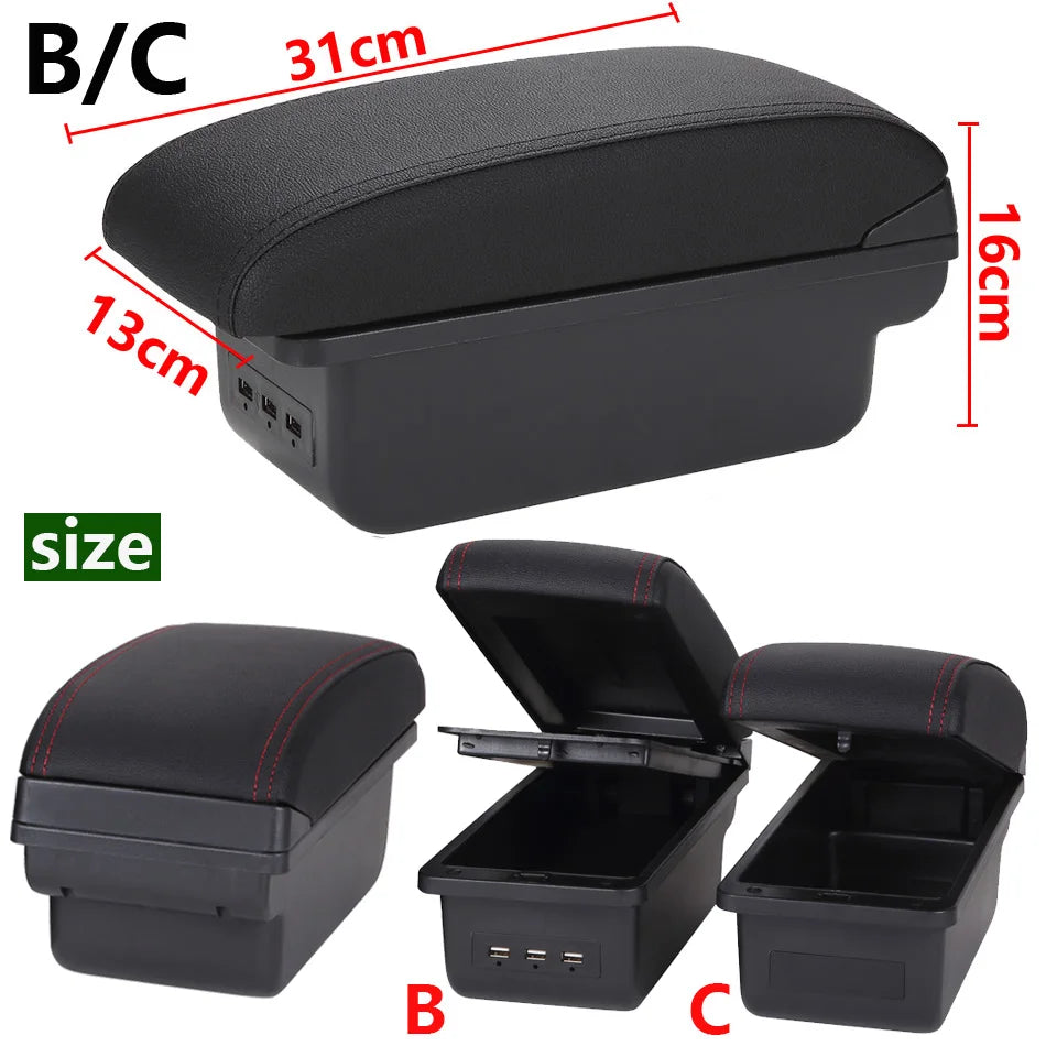 For Renault Duster Armrest For Dacia Duster Armrest Box 2019-2023 Center Console Storage Box Decoration Accessories leather