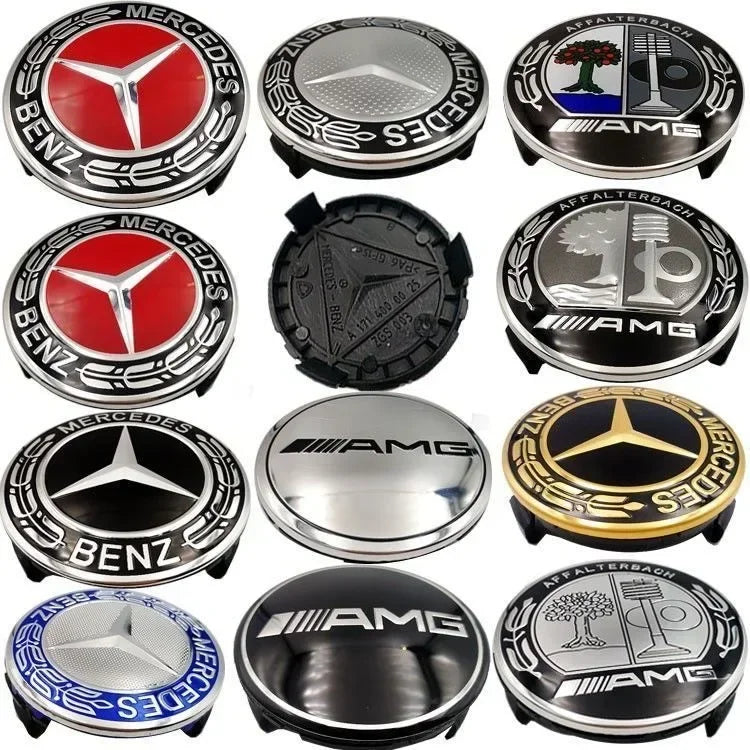 4PCS 75MM Car Hub Center Cover &ndash; Premium Mercedes Benz Emblem Design