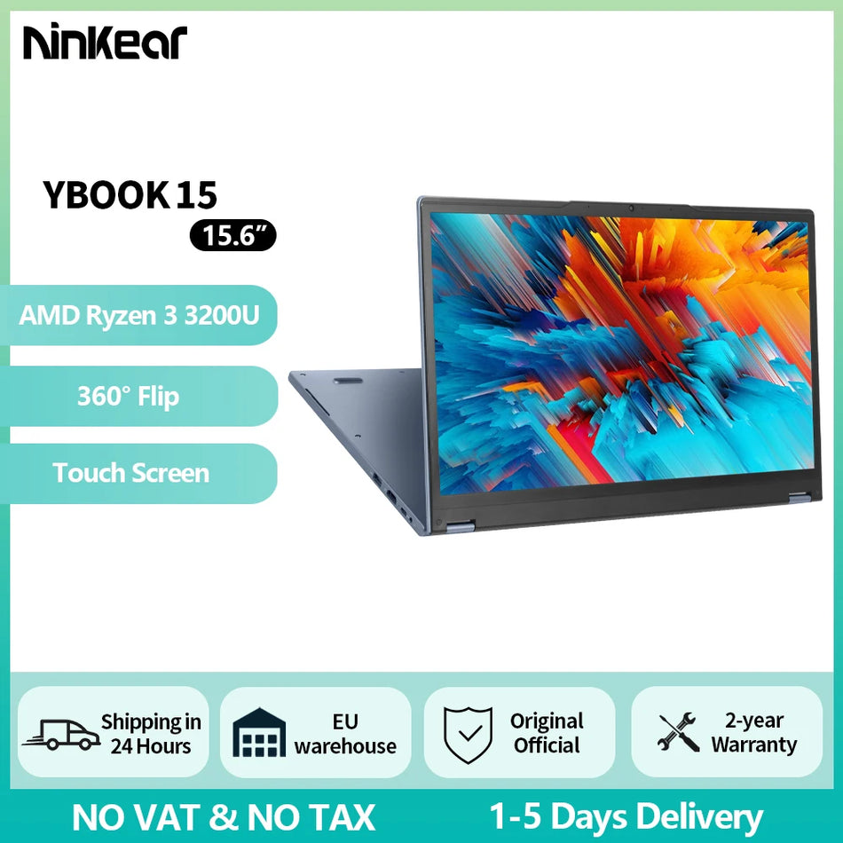 Ninkear YBOOK15 360 Flip Laptop Ryzen 3 3200U 16GB 512GB