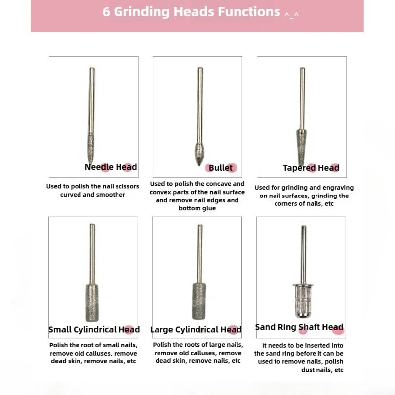 Electric Nail Drill Kit &ndash; Includes Sanding Pads And Bits