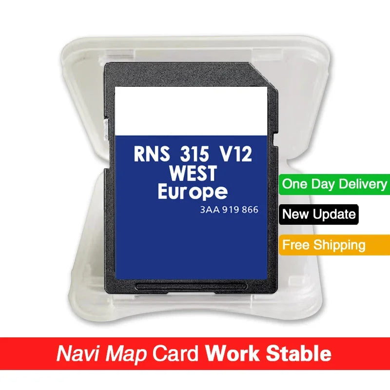 RNS315 West Europe Sat Nav Map &ndash; Free Anti Fog Film RNS 315 WEST / CHINA