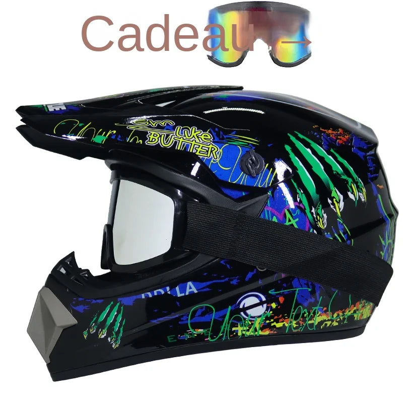 Unisex Off-Road Motorcycle Helmet for Kids - Lightweight Motocross Safety Gear
