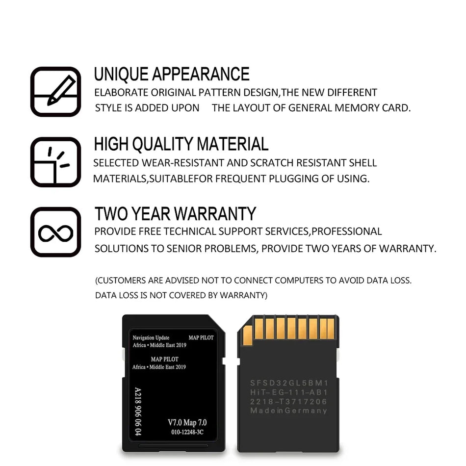 A2189060604 SD Card &ndash; Africa Middle East Maps for Mercedes