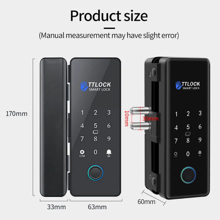 Bluetooth TTLOCK Glass Door Lock &ndash; Biometric Access