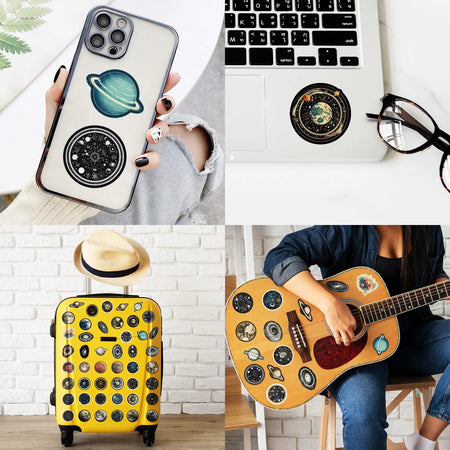 50pcs Space Station Universe Waterproof Stickers for DIY Projects