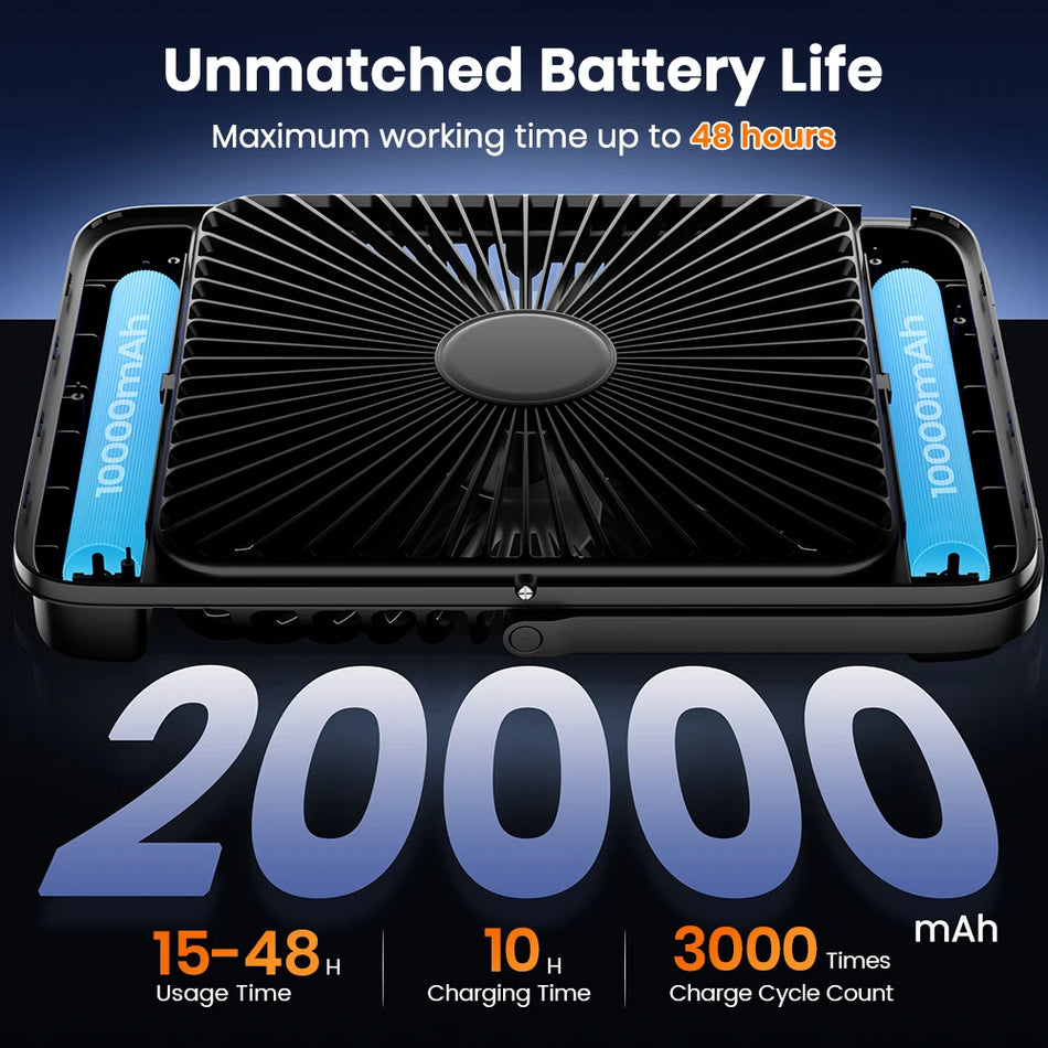 Warmco D4 Portable Desk Fan &ndash; Rechargeable 20000mAh