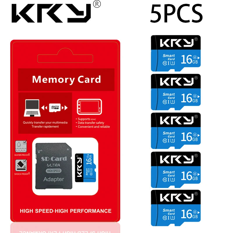KRY 5PCS Micro Memory SD Card &ndash; High-Speed Data Transfer 5PCS 16GB