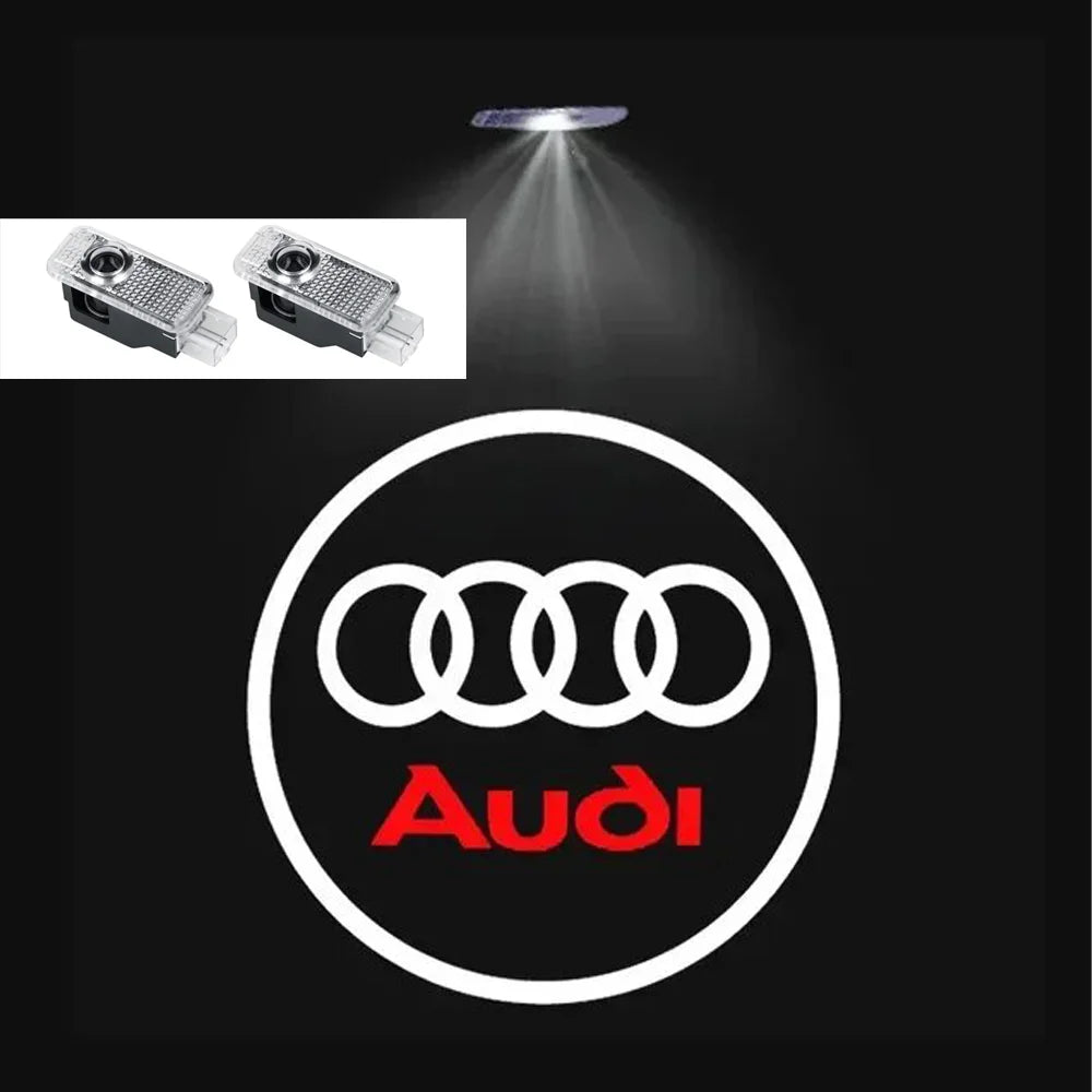 2pcs Audi Car Door Logo Projector Lights - HD Welcome Lamp 03
