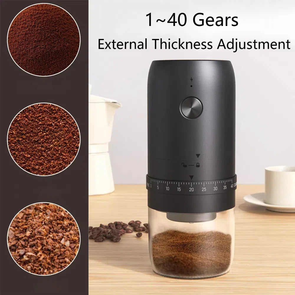 Crearoma Portable Electric Coffee Grinder &ndash; 40 Gear Settings