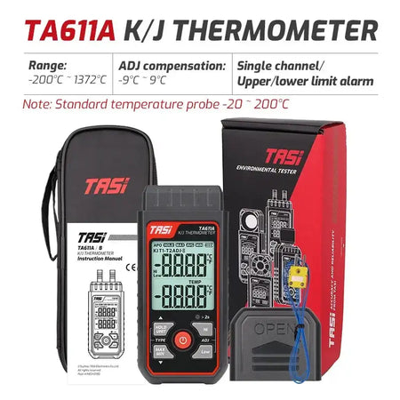 TA611A TA611B Digital Thermocouple Thermometer K J Type LCD TA611A