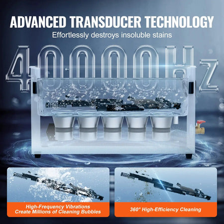 10L Ultrasonic Cleaner 300W 40kHz Timer and Heater