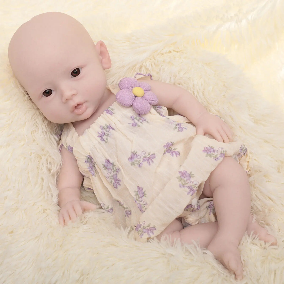 Herpinker 47cm Full Silicone Reborn Baby Doll - Lifelike Real Newborn Baby Girl Kid's Gift