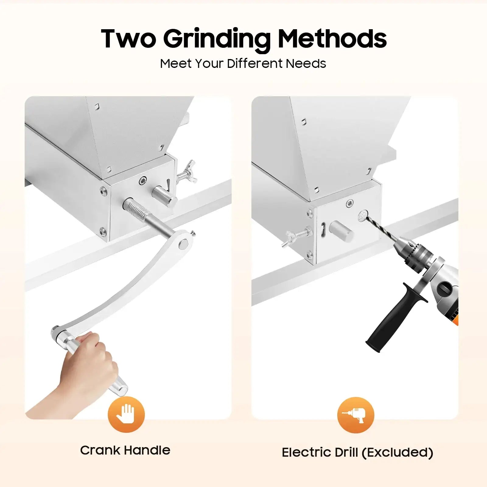 Grain Mill Grinder &ndash; Adjustable Roller Gap 0-2.5mm