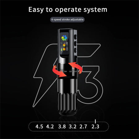 Yilong Tattoo Pen - Portable Adjustable Stroke Machine