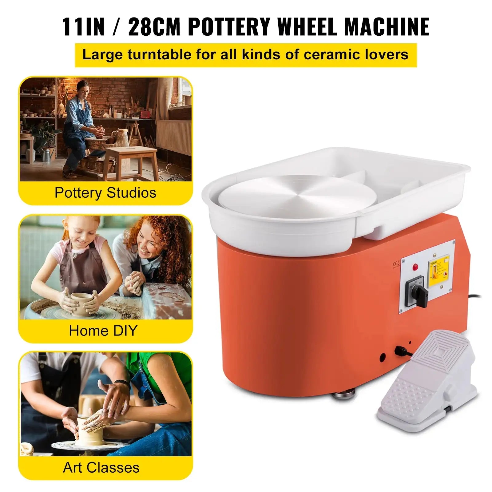 Electric Pottery Wheel Machine &ndash; Compact 28cm 350W